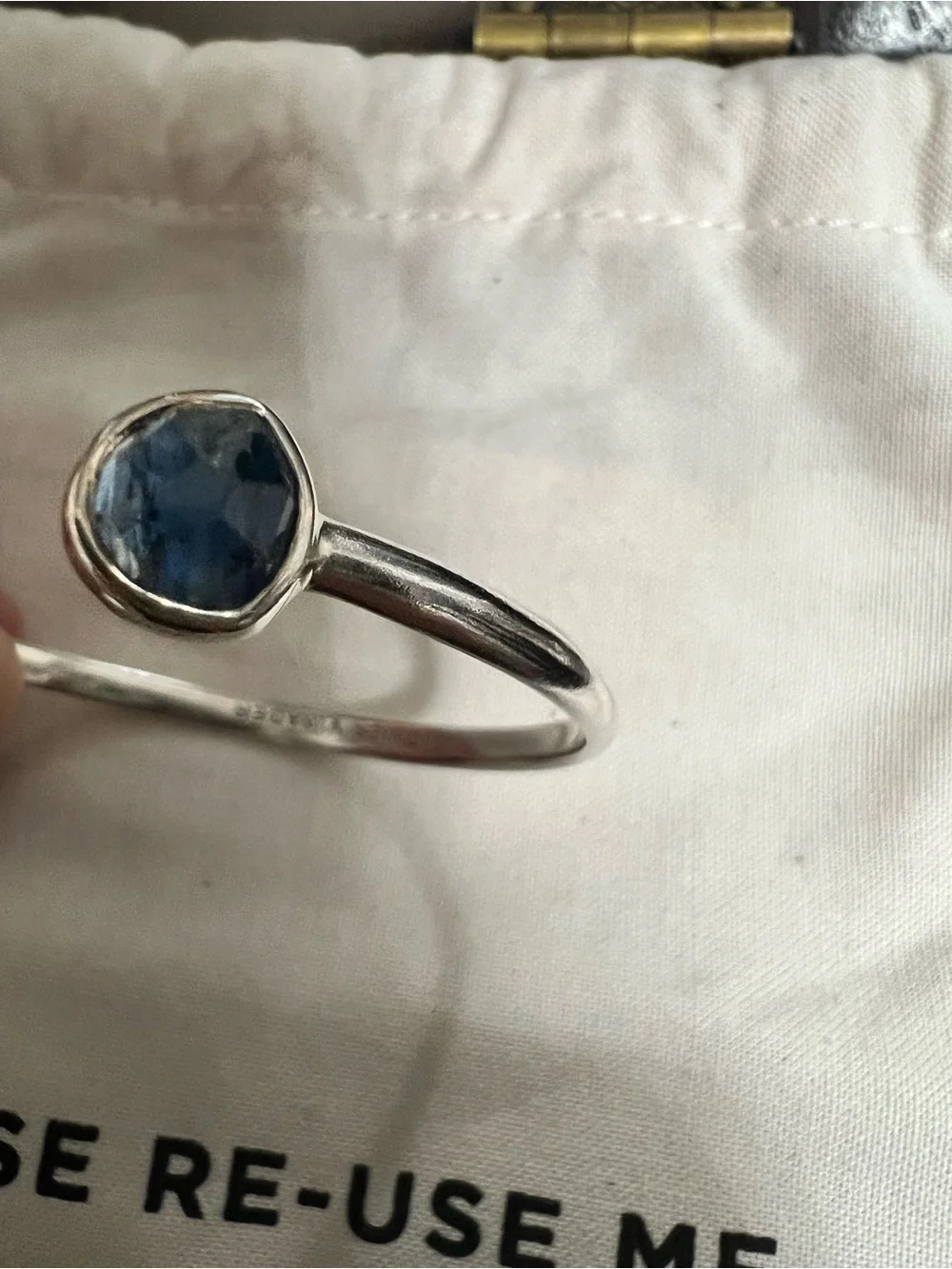 MONICA VINADER Siren Thin Cuff Sterling Silver & Kyanite